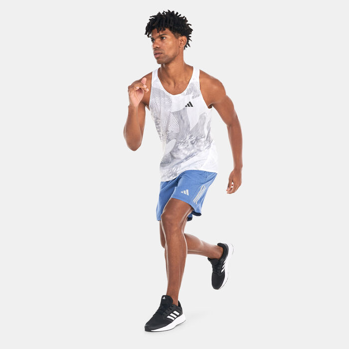 adidas Men's Adizero Singlet White image number 2