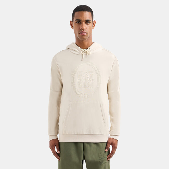 EA7 Emporio Armani Men's Logo Series Hoodie Beige image number 0