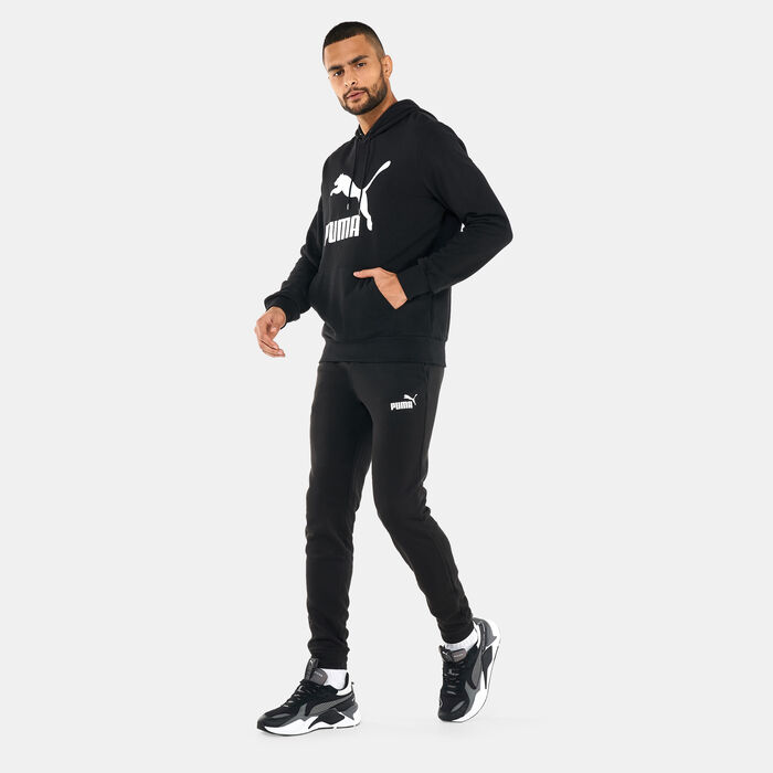 PUMA Men's Classics Logo Hoodie Black PUMA Men's Classics Logo Hoodie Black image number 2