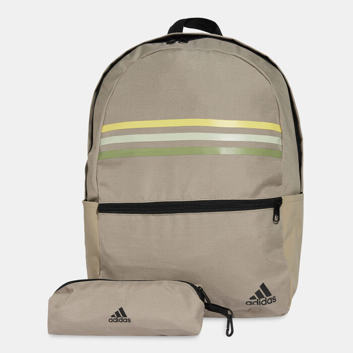 adidas Classic Horizontal 3-Stripes Backpack Beige image number 0