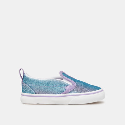 Vans Kids’ Ombre Glitter Slip-On V Unisex Shoe (Baby and Toddler) Multi-Color