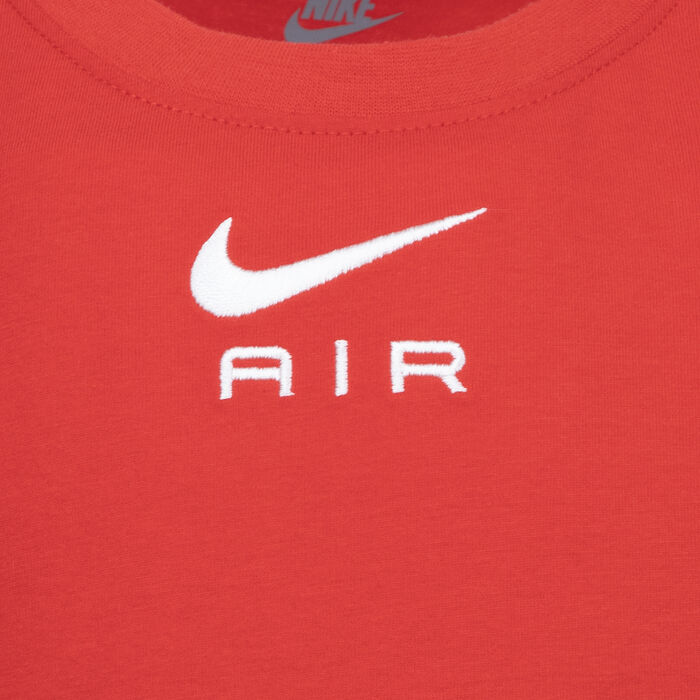Nike Kids' Air Fleece T-Shirt and Shorts Set Red image number 3