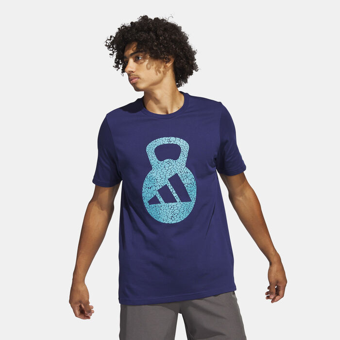 adidas Men's AEROREADY Training Logo Graphic T-Shirt Blue adidas Men's AEROREADY Training Logo Graphic T-Shirt Blue image number 0