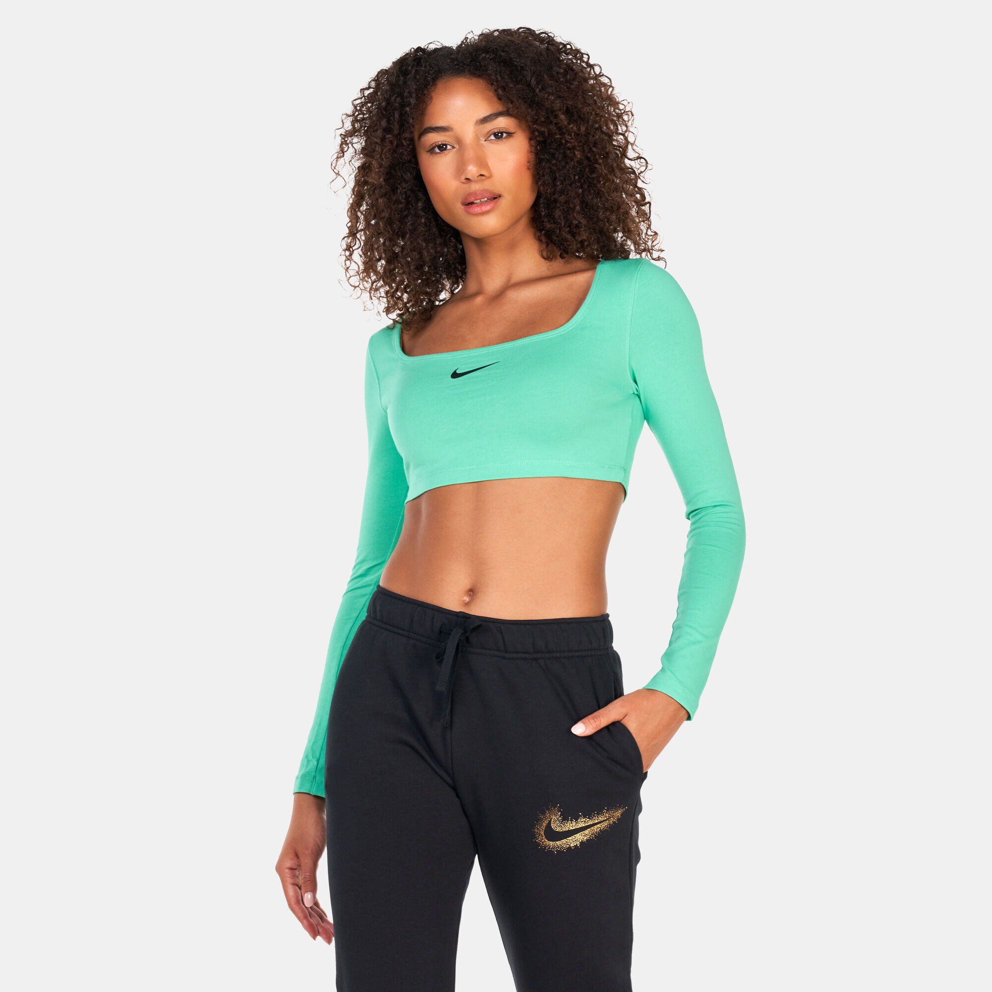 Nike sweat deals crop top