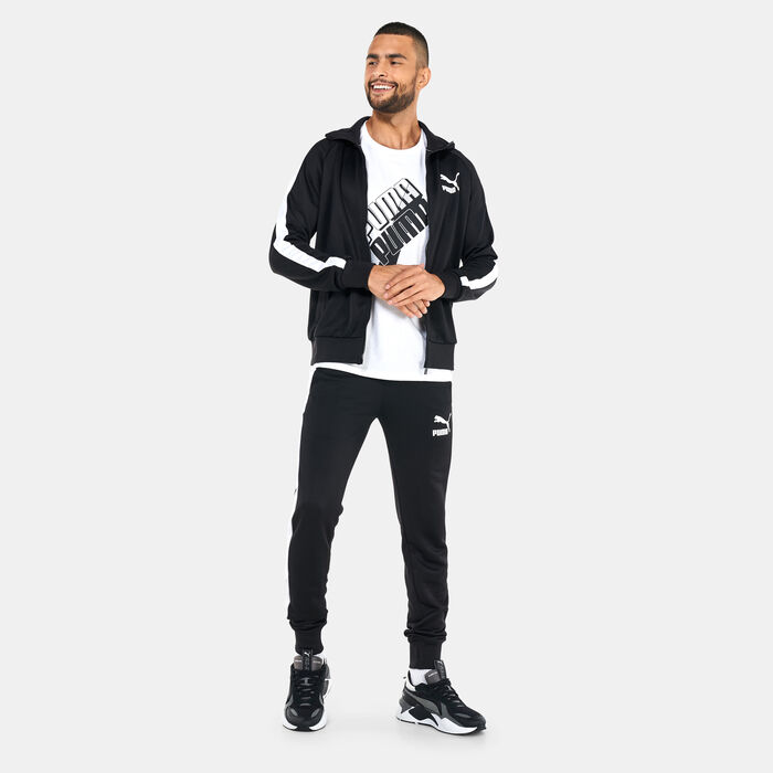 PUMA Men's Iconic T7 Track Pants Black PUMA Men's Iconic T7 Track Pants Black image number 2