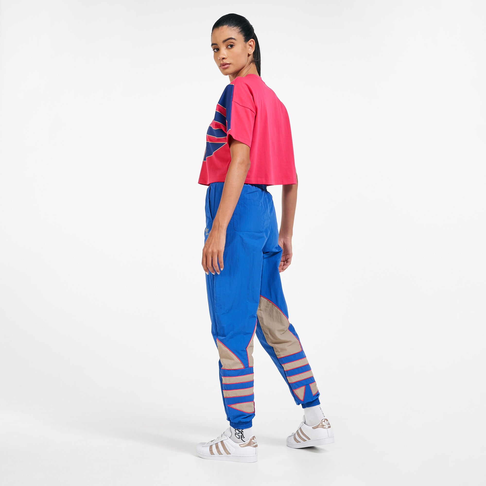 Adidas originals women's best sale large logo track pants