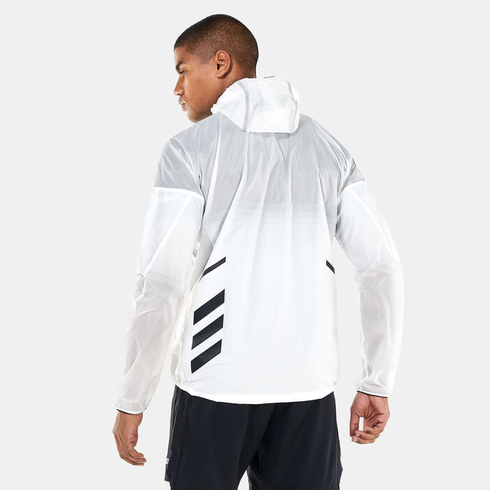 adidas Men's Terrex Agravic Windweave Wind Jacket White adidas Men's Terrex Agravic Windweave Wind Jacket White image number 1