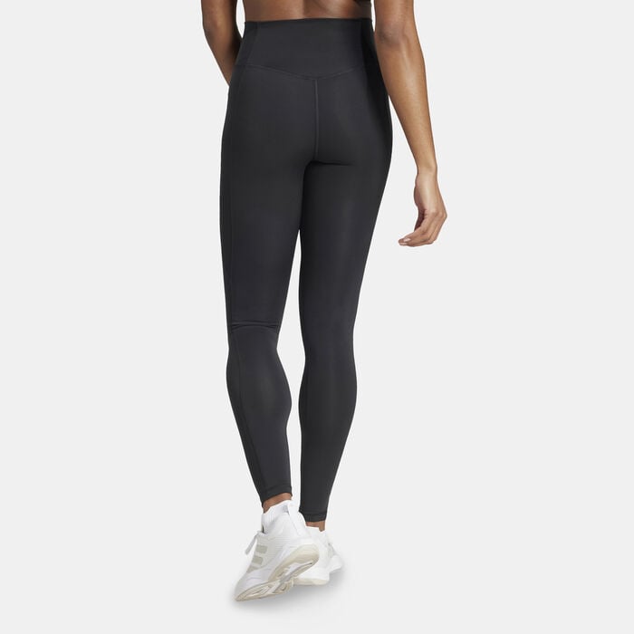 adidas Women's Optime Essentials Stay In Play Full-Length Training Leggings Black image number 1