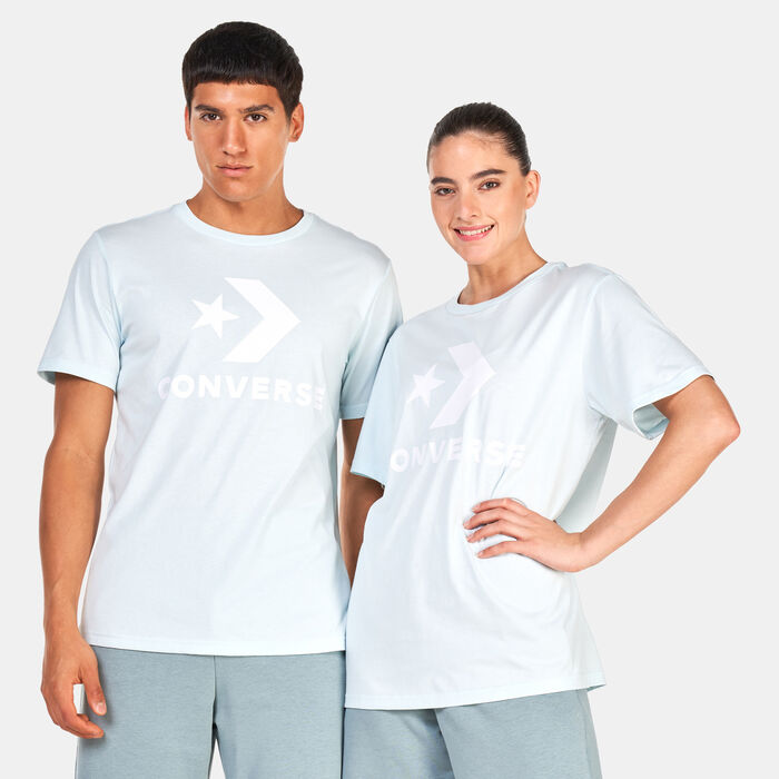 Converse Go-To Star Chevron Logo T-Shirt Blue Converse Go-To Star Chevron Logo T-Shirt Blue image number 0