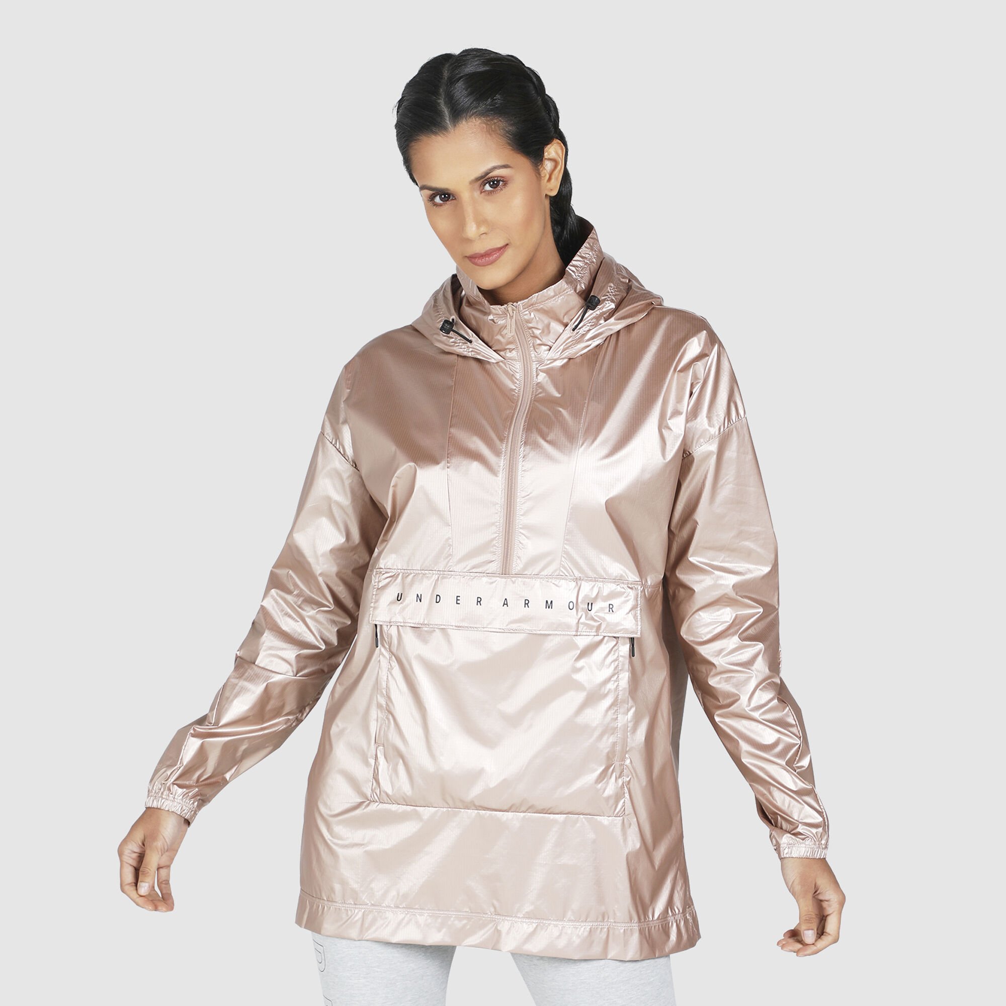 Buy Under Armour Women s Unstoppable Woven Anorak Jacket Mettalic