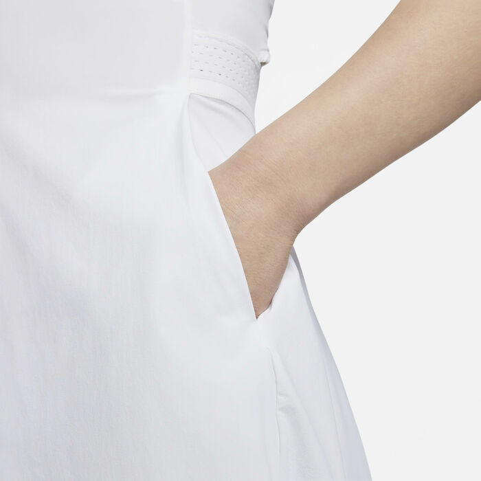 Nike Women's Dri-FIT Advantage Tennis Dress White Nike Women's Dri-FIT Advantage Tennis Dress White image number 3