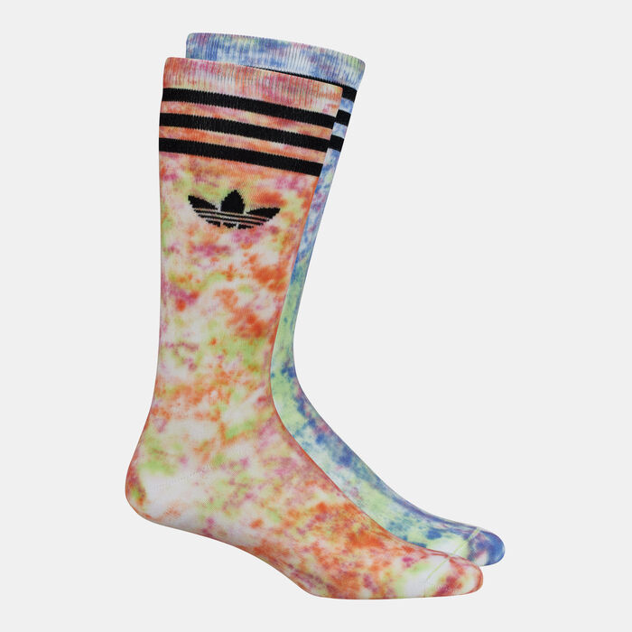 adidas Originals Men's Tie-Dyed Crew Socks (2 Pairs) Multi-Color image number 0