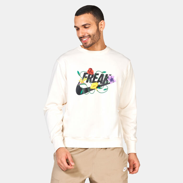 Nike Men's Giannis Standard Issue Bssketball Sweatshirt Beige image number 0