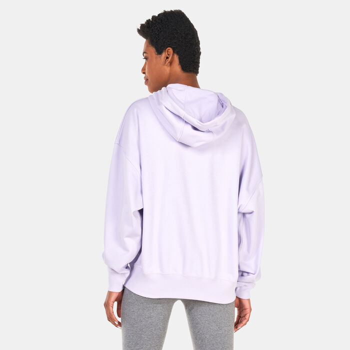 Converse Women's Oversized Full-Zip Hoodie White Converse Women's Oversized Full-Zip Hoodie White image number 1