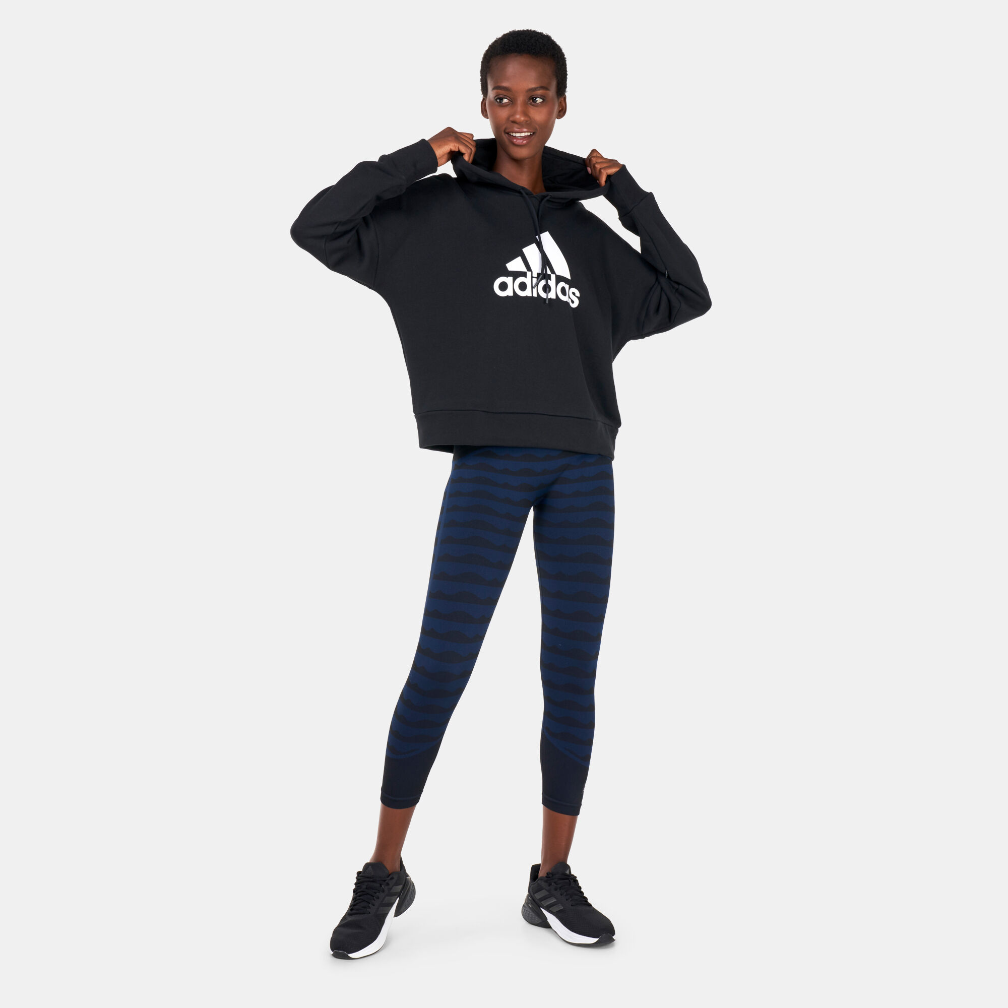 Women's adidas badge of sport oversized sweatshirt cheap