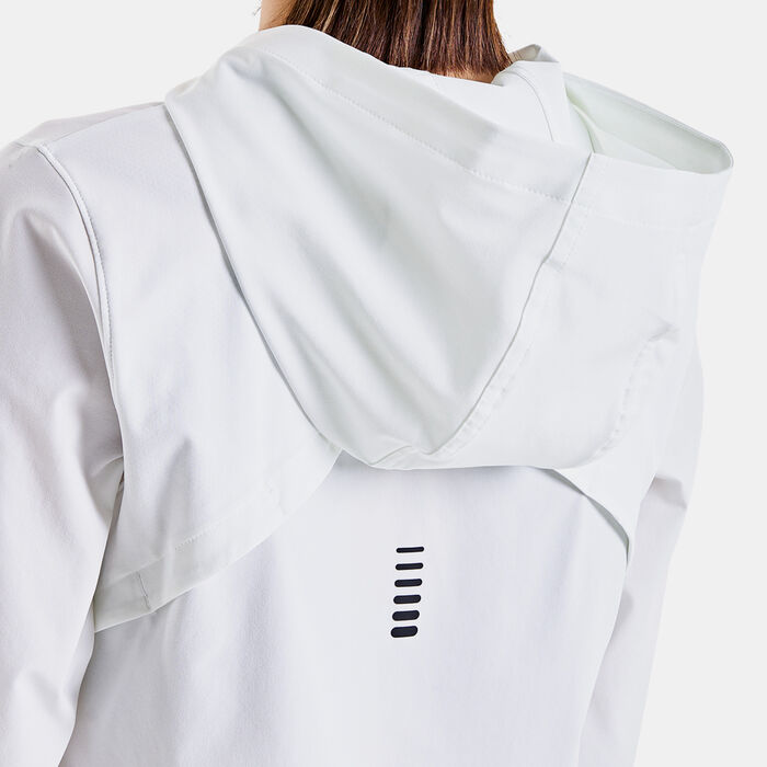 Under Armour Women's OutRun The Storm Running Jacket White image number 4