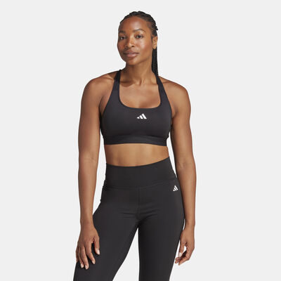 adidas Women's Powerimpact Medium-Support Training Sports Bra Black