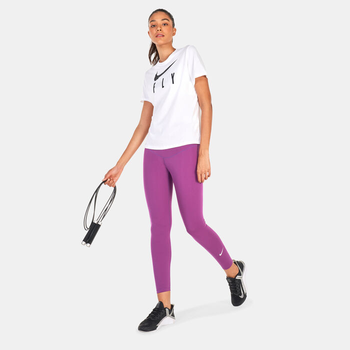 Nike Women's One Dri-FIT Training Maternity Leggings Purple image number 2