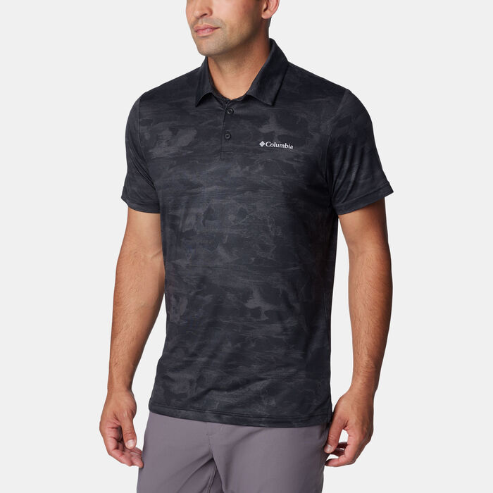 Columbia Men's Tech Trail™ Novelty Polo Shirt Black Columbia Men's Tech Trail™ Novelty Polo Shirt Black image number 2