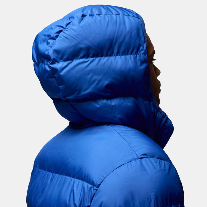 Jordan Men's Brooklyn Basketball Puffer Jacket Blue image number 5