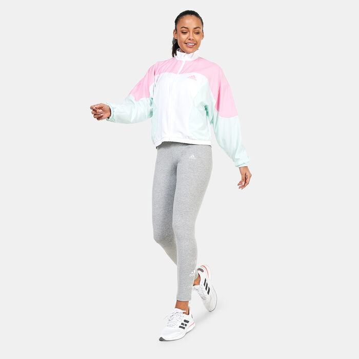 adidas Women's Designed to Move Colorblock Track Jacket Pink image number 2
