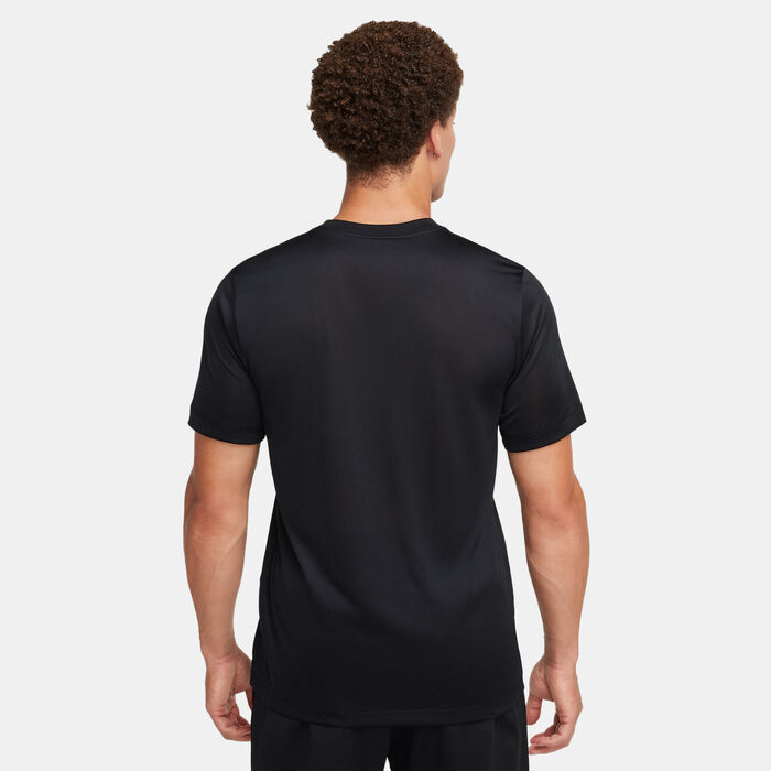Nike Men's Dri-FIT Fitness Training T-Shirt Black Nike Men's Dri-FIT Fitness Training T-Shirt Black image number 1