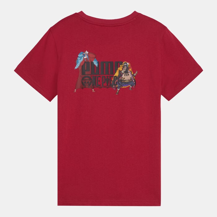 PUMA Kids' x One Piece Graphic T-Shirt Red PUMA Kids' x One Piece Graphic T-Shirt Red image number 1