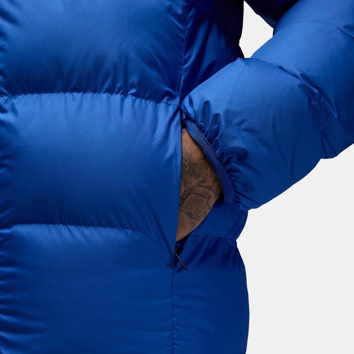 Jordan Men's Brooklyn Basketball Puffer Jacket Blue Jordan Men's Brooklyn Basketball Puffer Jacket Blue image number 3