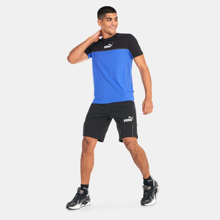 PUMA Men's Essentials Block Tape Shorts Black image number 2