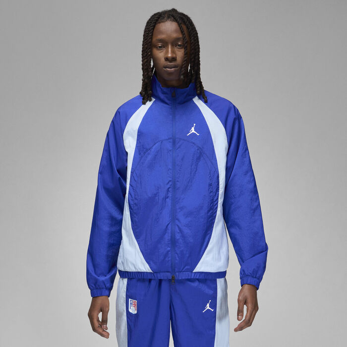 Jordan Men's JAM x Fédération Française de Basketball Sport Warm-Up Jacket Blue Jordan Men's JAM x Fédération Française de Basketball Sport Warm-Up Jacket Blue image number 0