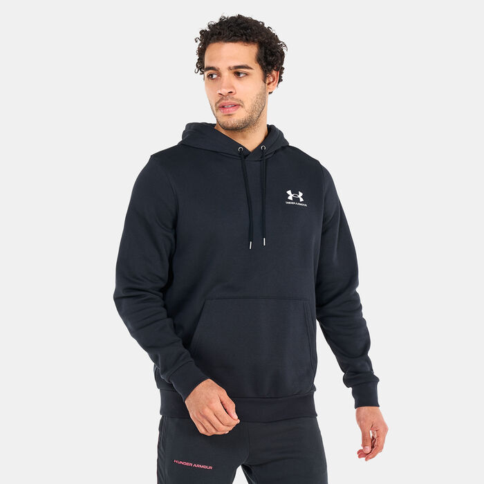 Under Armour Men's UA Essential Fleece Hoodie Black image number 0