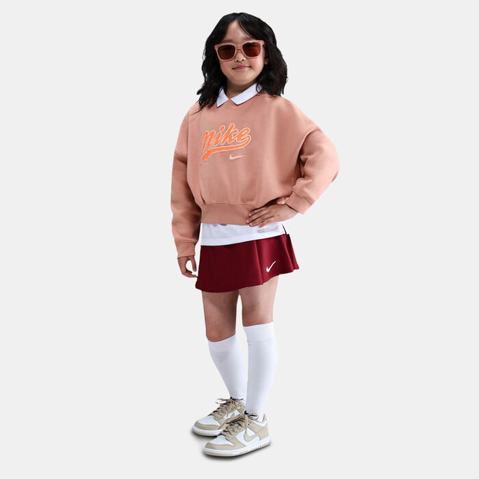 Nike Kids' Sportswear Trend Fleece Cropped Hoodie Pink Nike Kids' Sportswear Trend Fleece Cropped Hoodie Pink image number 2