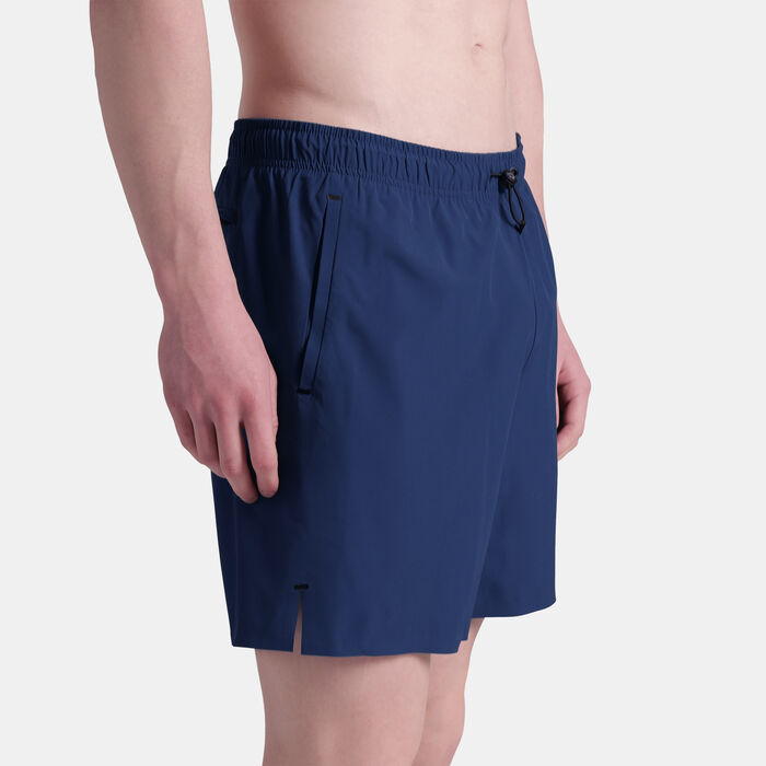 Arena Men's Solid Evo Beach Boxer Swimming Shorts Blue Arena Men's Solid Evo Beach Boxer Swimming Shorts Blue image number 3