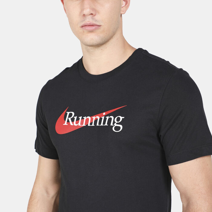 Nike Men's Dri-FIT Running T-Shirt Black image number 6