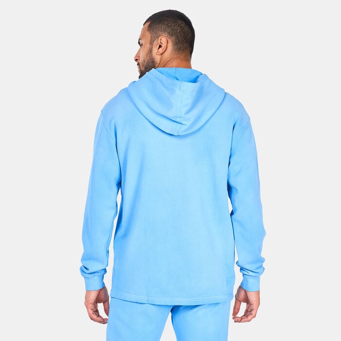 adidas Originals Men's Essentials+ Dye Hoodie Blue adidas Originals Men's Essentials+ Dye Hoodie Blue image number 1