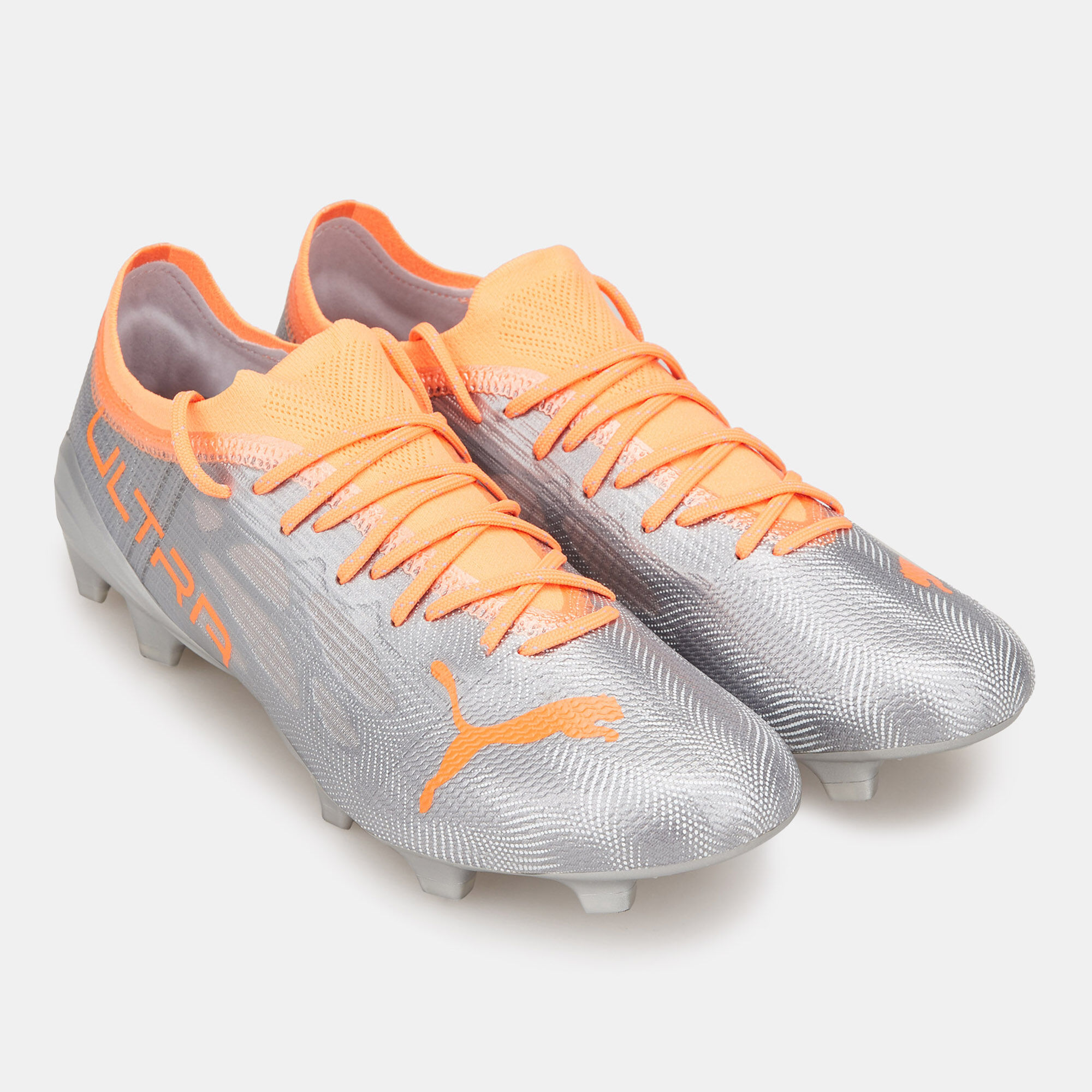 Men s ULTRA 1.4 Firm Ground Artificial Grass Football Shoe Silver PUMA in KSA SSS
