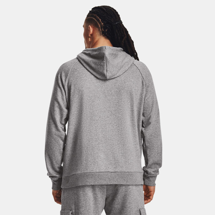 Under Armour Men's UA Rival Fleece Hoodie Grey Under Armour Men's UA Rival Fleece Hoodie Grey image number 1