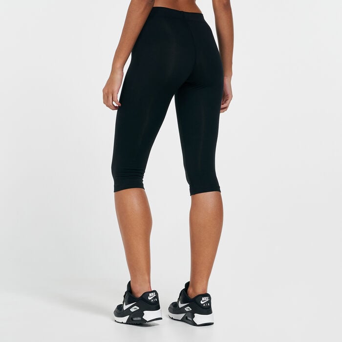 Nike Women's Sportswear Leg-A-See Knee Length Leggings Black Nike Women's Sportswear Leg-A-See Knee Length Leggings Black image number 1