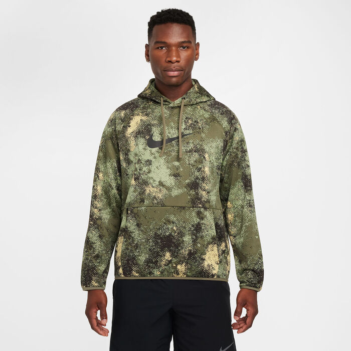 Nike Men's Camo Therma-FIT Hoodie Green Nike Men's Camo Therma-FIT Hoodie Green image number 0