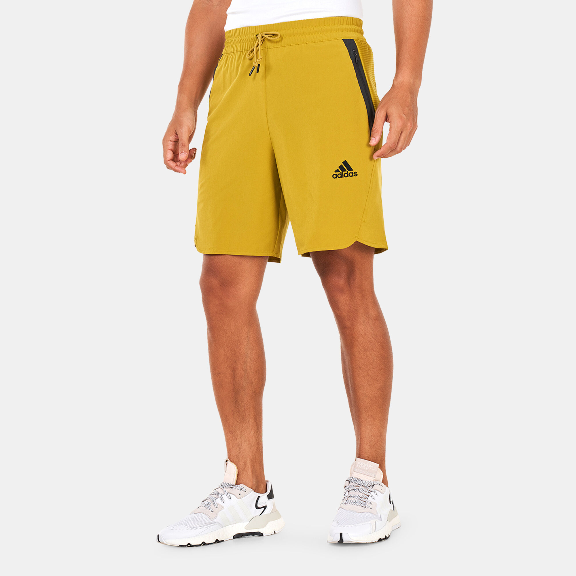 Mens yellow online adidas shorts