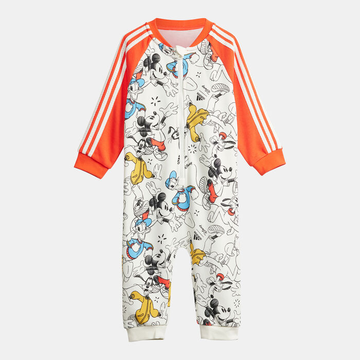 adidas Kids' x Disney Mickey Mouse Bodysuit (Babies and Toddlers) White adidas Kids' x Disney Mickey Mouse Bodysuit (Babies and Toddlers) White image number 0