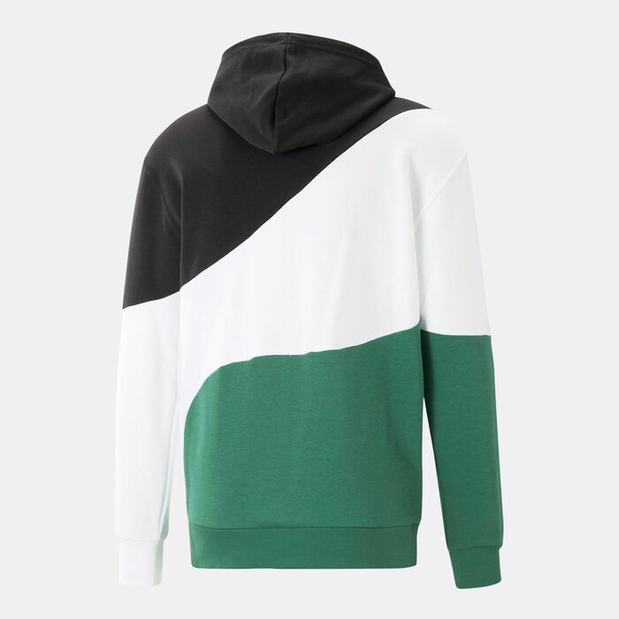 PUMA Men's POWER Cat Hoodie Green image number 1