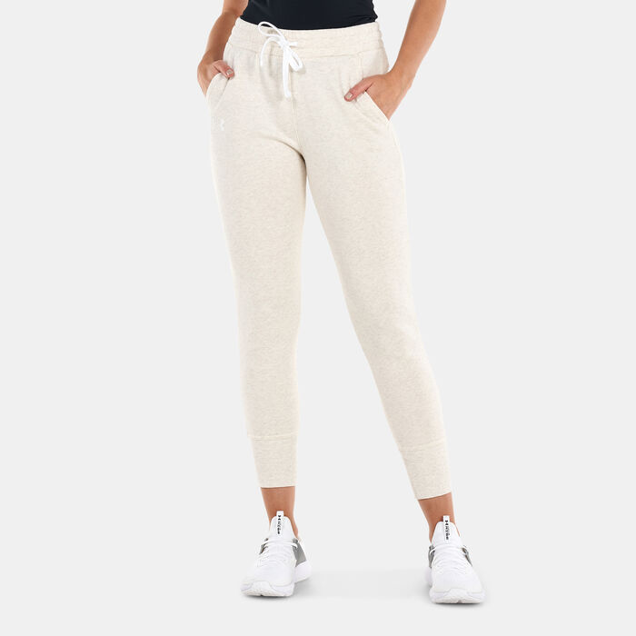 Under Armour Women's UA Rival Fleece Sweatpants Beige Under Armour Women's UA Rival Fleece Sweatpants Beige image number 0