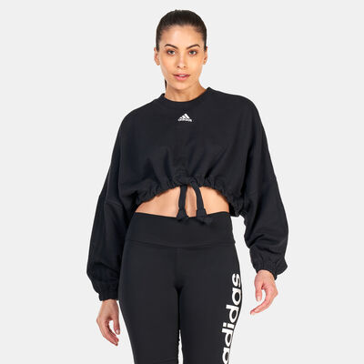 adidas Women's Dance Crop Sweatshirt Black adidas Women's Dance Crop Sweatshirt Black