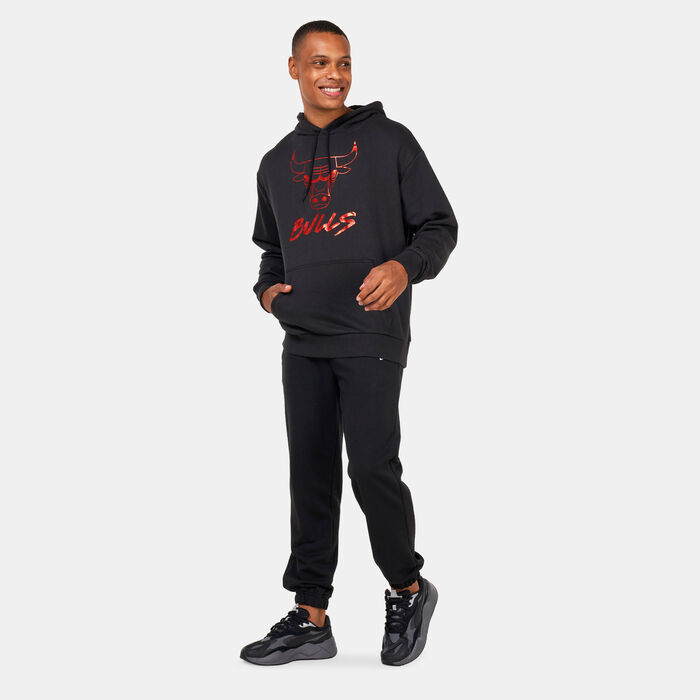 New Era Chicago Bulls Metallic Hoodie Black New Era Chicago Bulls Metallic Hoodie Black image number 2