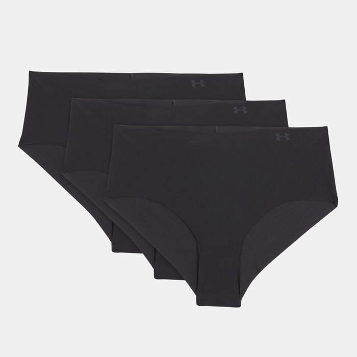 Under Armour Women's Pure Stretch Hipster Briefs (3-Pack) Black image number 0
