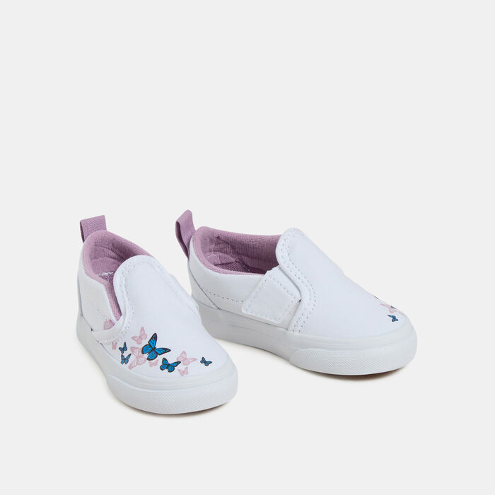 Vans Kids' Slip-On Velcro Unisex Shoes (Baby and Toddler) White Vans Kids' Slip-On Velcro Unisex Shoes (Baby and Toddler) White image number 1
