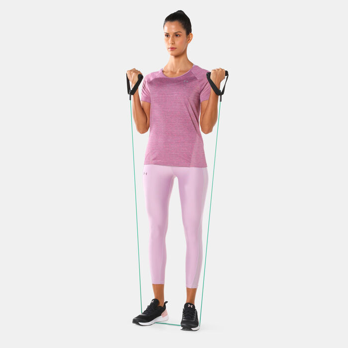 Under Armour Women's HeatGear® Armour Ankle Leggings Red Under Armour Women's HeatGear® Armour Ankle Leggings Red image number 2