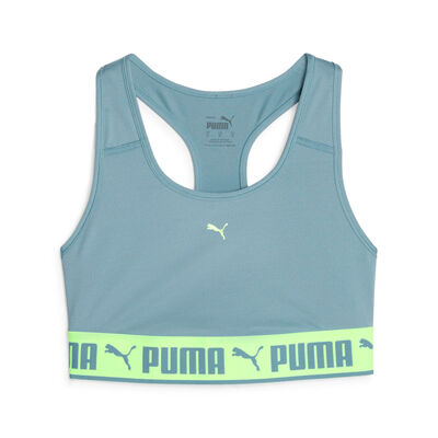 PUMA Women's Strong Mid-Impact Training Sports Bra Green
