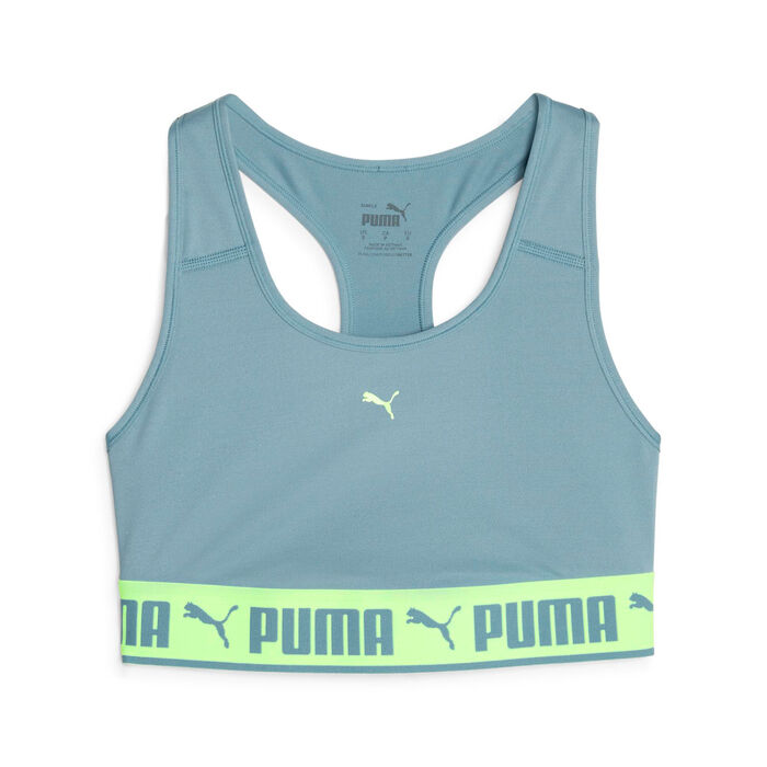 PUMA Women's Strong Mid-Impact Training Sports Bra Green image number 0